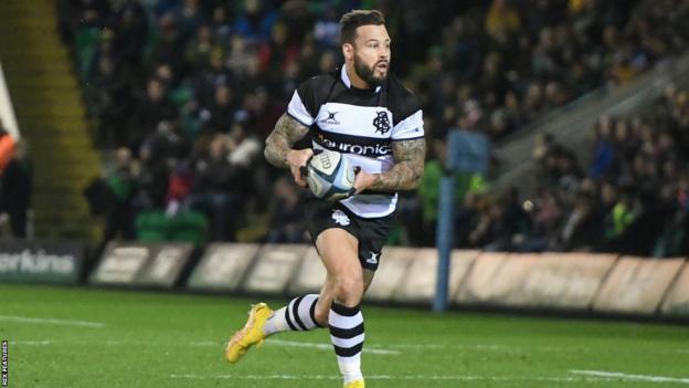 Francois Hougaard playing for the Barbarians against Northampton