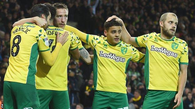 Norwich City celebrate