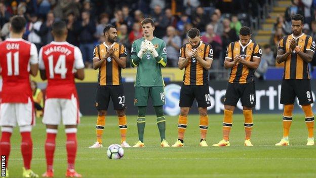 Hull City minute's silence Daniel Wilkinson