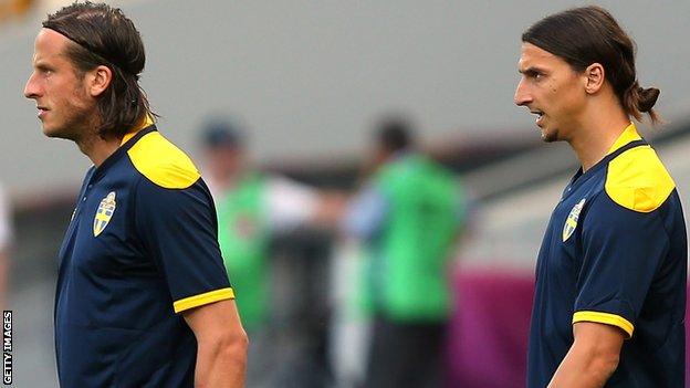 Jonas Olsson and Zlatan Ibrahimovic