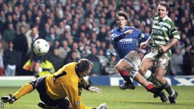 Brian Laudrup is idolised by Rangers fans after helping them equal Celtic's record of nine titles in a row
