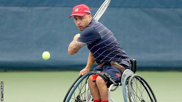 British wheelchair tennis player Andy Lapthorne