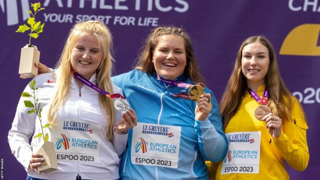 Payne (left) won her first international medal when taking silver at July's European Under-23 Championships in Finland