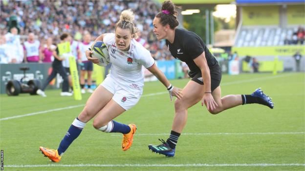 Ellie Kildunne of England scores during the 2021 World Cup final
