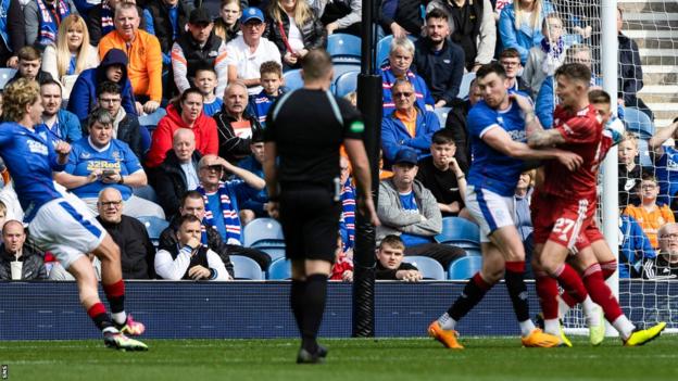 Todd Cantwell scores for Rangers against Aberdeen
