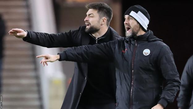 Luke Williams and Russell Martin during their time together at Swansea