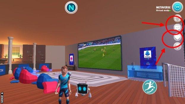 Image of Serie A match in the metaverse