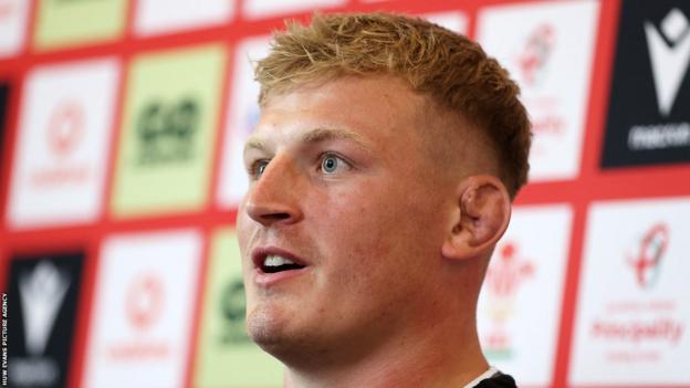 Jac Morgan faces the press ahead of captaining Wales for the first time