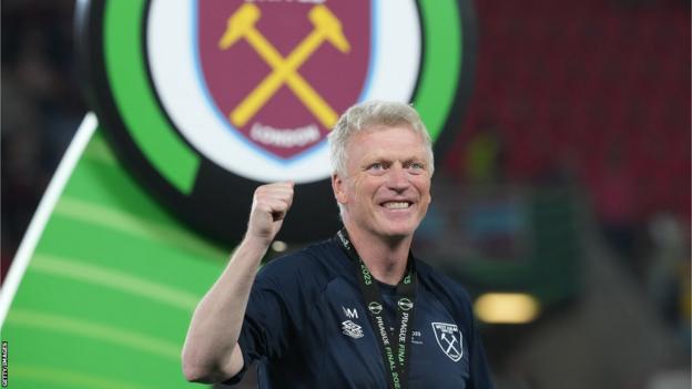 David Moyes after winning the Europa Conference League with West Ham