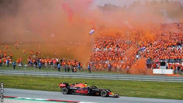 Max Verstappen drives home past his fans