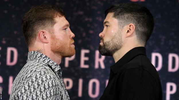 Saul 'Canelo' Alvarez and John Ryder spell  face-to-face