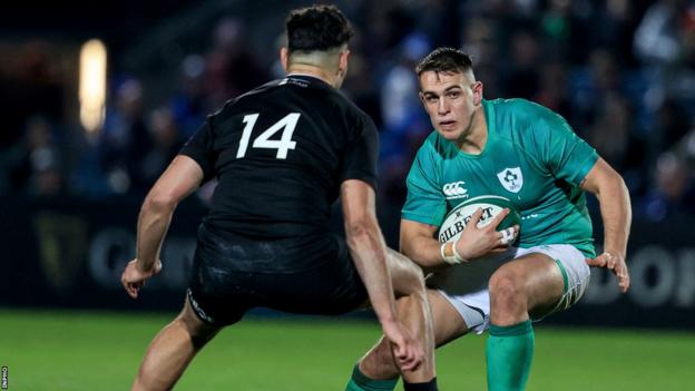 James Hume in action for Ireland A