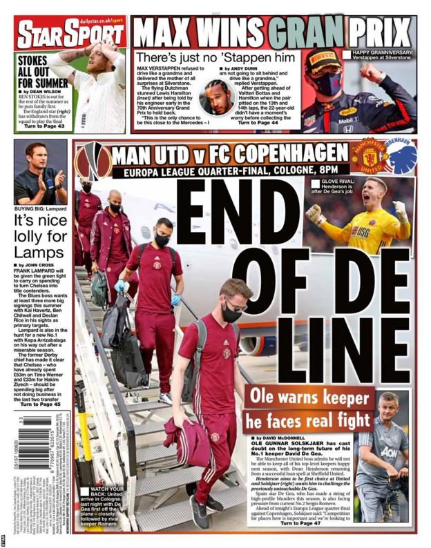 The back page of Monday's Star