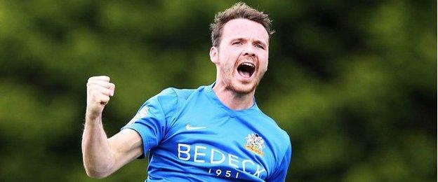 Andy Hall was on target for Glenavon in the first half
