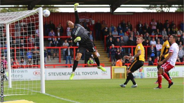 Stevenage v Newport action