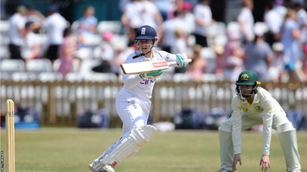 Tammy Beaumont batting v Australia A