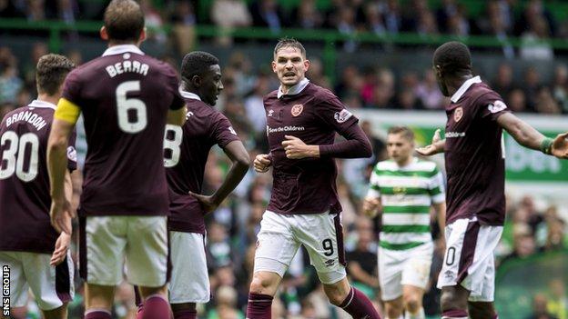 Hearts opened their Premiership campaign with a 4-1 loss at champions Celtic
