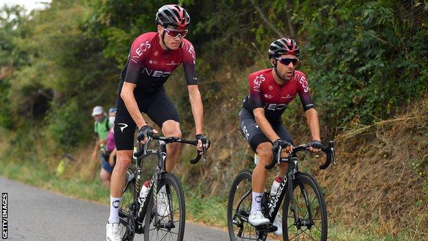 Chris Froome and Jonathon Castrovejvo