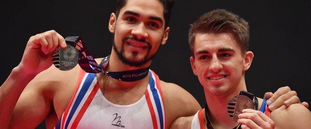 Max Whitlock (right) with Louis Smith