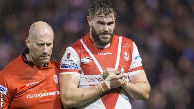 Alex Walmsley in action for St Helens