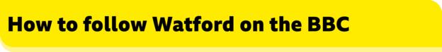How to follow Watford on the BBC banner