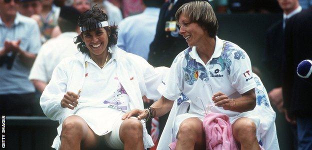 gigi fernandez y su pareja