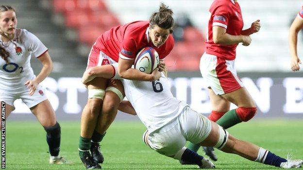 Wales number eight Sioned Harries plays her club rugby for Worcester