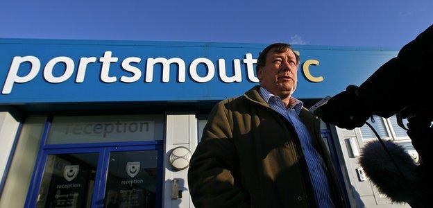 Portsmouth football club's Chief Executive Peter Storrie