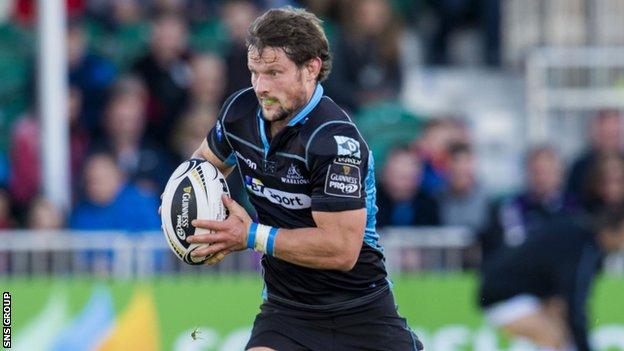 Peter Horne in action for Glasgow Warriors