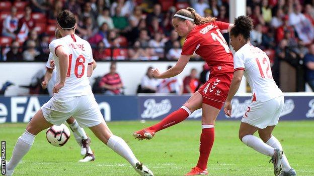 Nicoline Sorensen: Everton Women poised to sign Denmark striker - BBC Sport