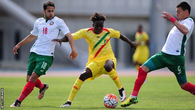 Fousseni Diabate playing for Mali Under-23s