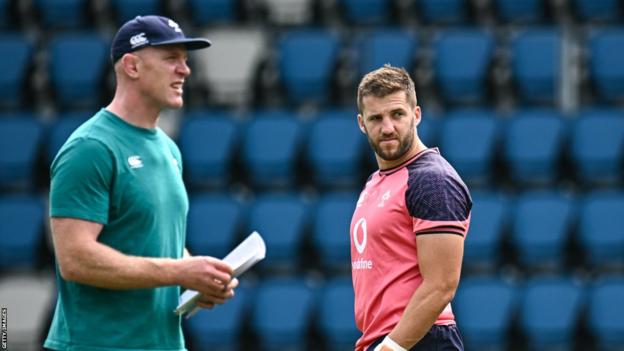 Ireland centre Stuart McCloskey pictured during the captain's run ahead of the warm-up game against Samoa