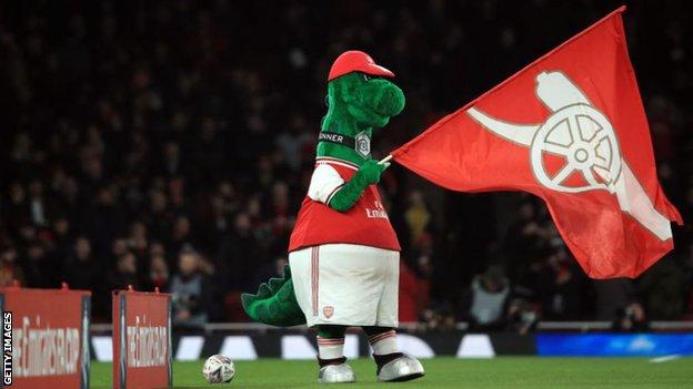 Gunnersaurus Arsenal Mascot Let Go As Part Of 55 Redundancies Bbc Sport