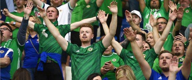 Northern Ireland fans were back out in force at the National Stadium