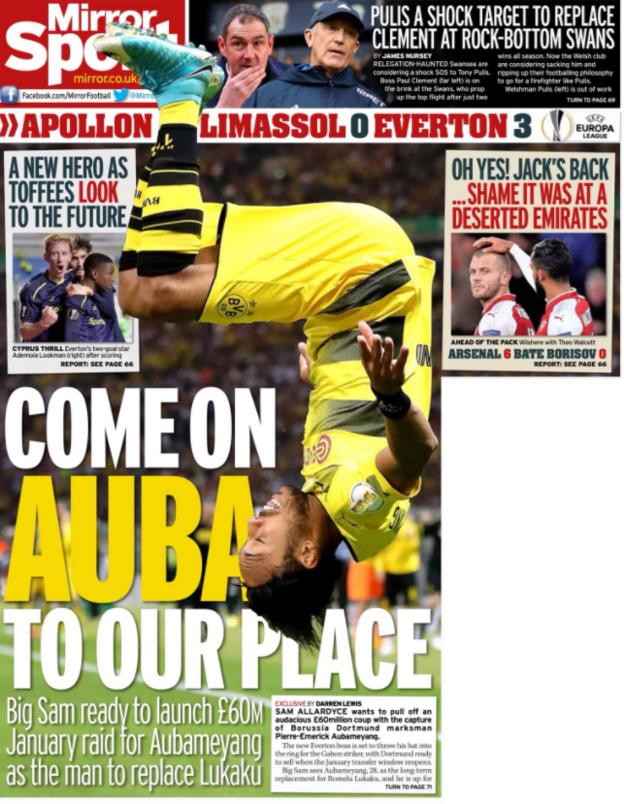 Friday's newspapers BBC Sport