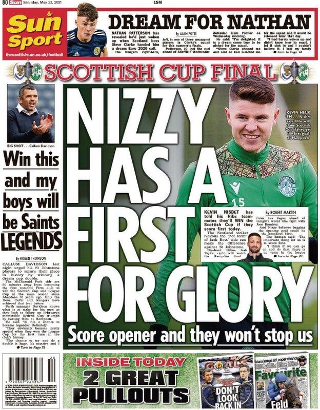 The back page of the Scottish Sun on 220521