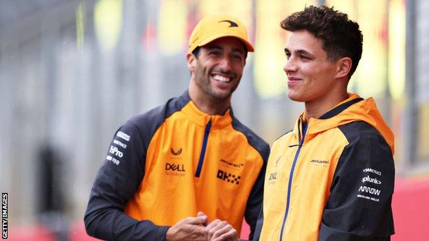 Daniel Ricciardo and Lando Norris