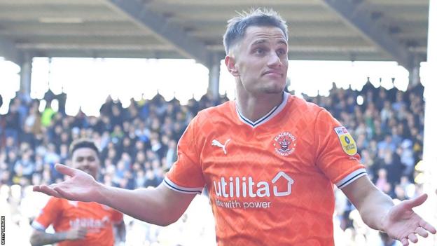 Blackpool's Jerry Yates has now scored four goals in each of his past four appearances for the club