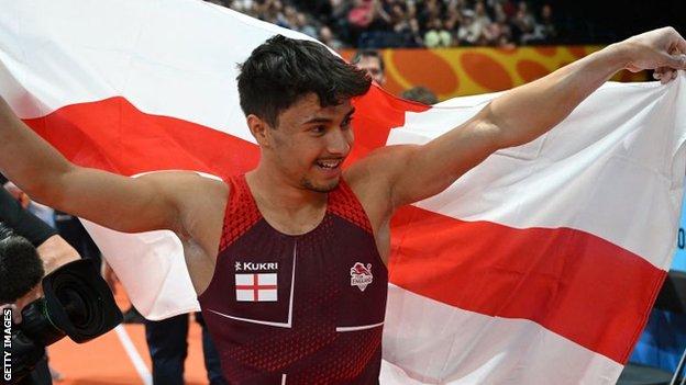 England's Jake Jarman beat team-mate James Hall by 0.550 points