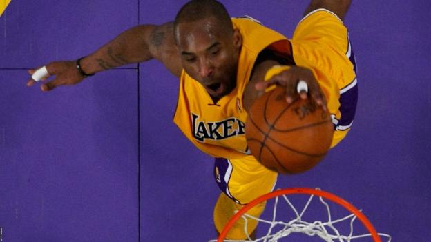 Kobe Bryant scores for Los Angeles Lakers