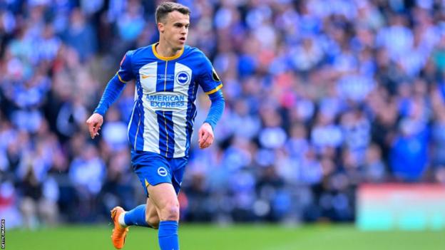 Solly March in action for Brighton in the Premier League