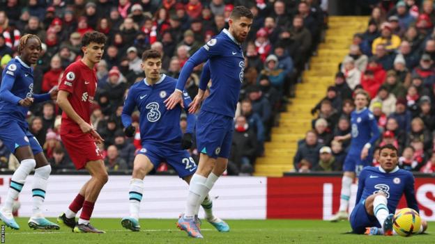 Kai Havertz puts the ball in the net for Chelsea but the goal is disallowed for offside