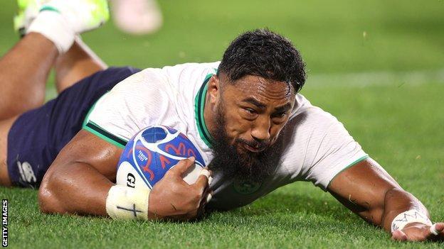 Bundee Aki of Ireland