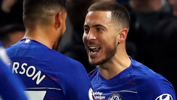 Chelsea 2-0 West Ham United: Eden Hazard double sends Blues third