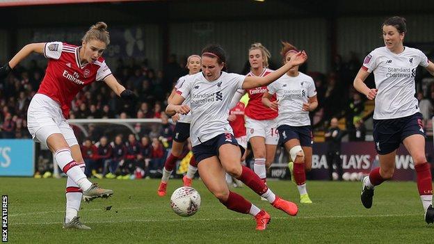 Women S Super League Arsenal 1 0 Liverpool Miedema Seals Victory Bbc Sport