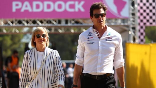 Susie Wolff (left) and Toto Wolff (right)
