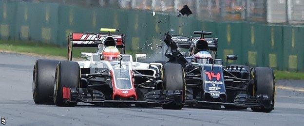 Gutierrez and Alonso collide