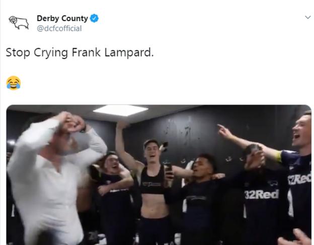 Tweet from Derby County