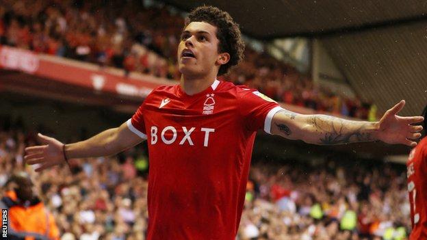 Brennan Johnson celebrates scoring in the second leg against Sheffield United