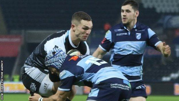 George North and Tomos Williams